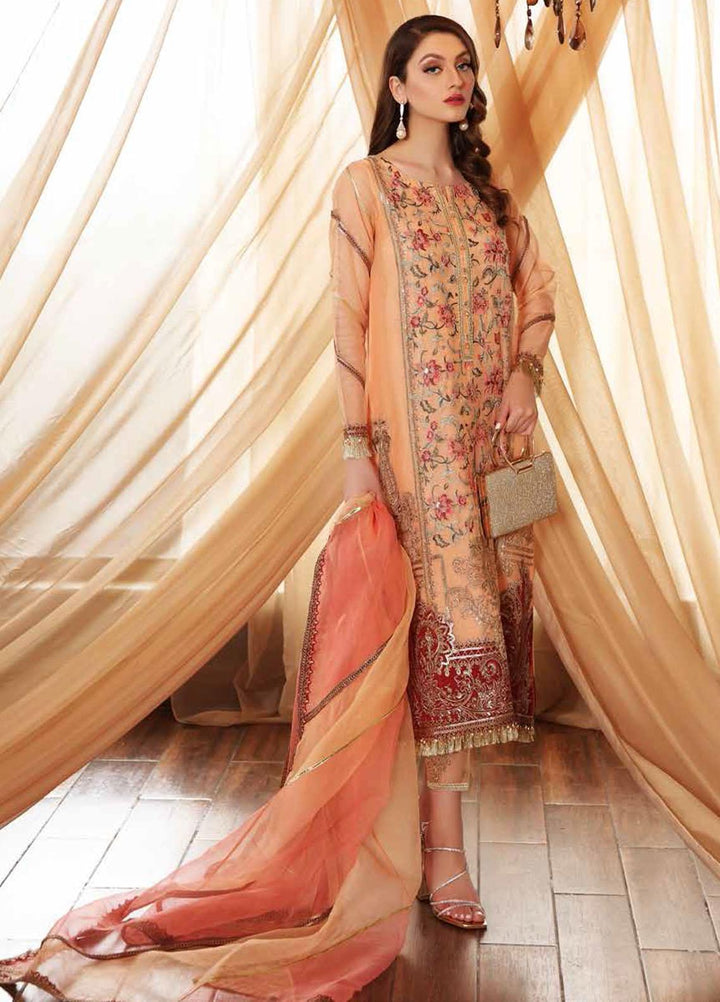 Chimmer By Charizma Embroidered Cotton Net Suits Unstitched 3 Piece CRZ21-C4 28 - Luxury Collection