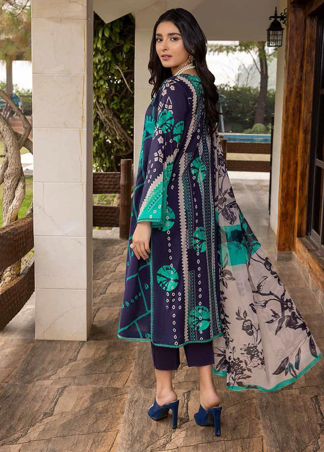 Combination By Charizma Embroidered Lawn Suits Unstitched 3 Piece CRZ22BC CCS-03B - Summer Collection
