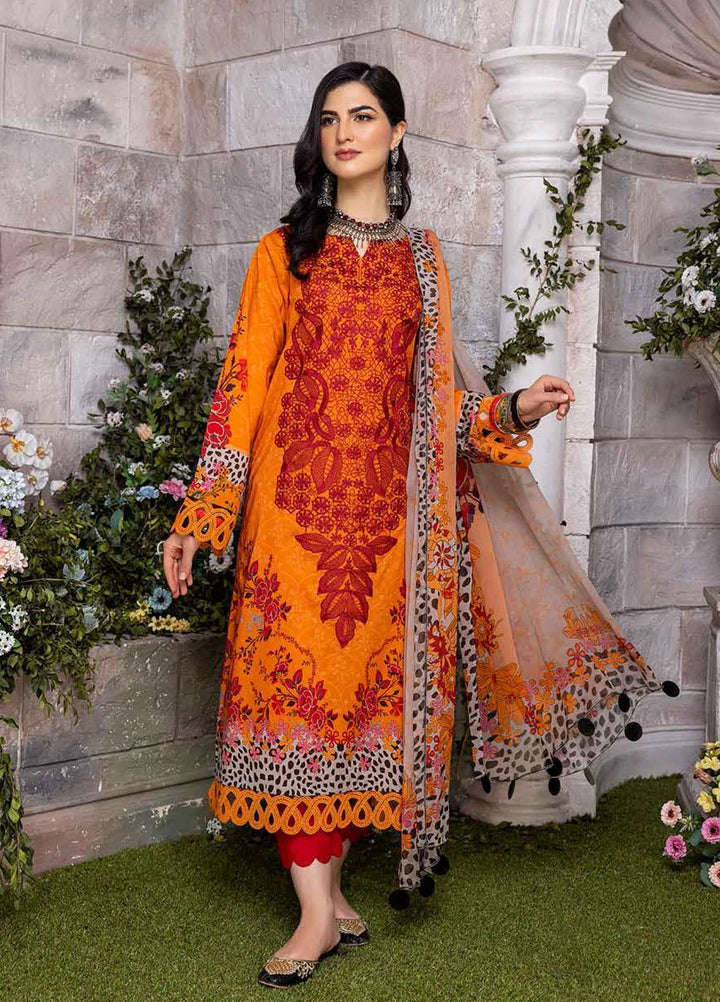 Charizma Embroidered Lawn Suits Unstitched 3 Piece CRZ22CBL-2 CCS-05-A - Summer Collection