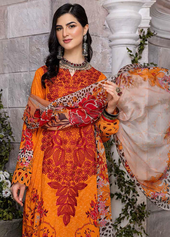 Charizma Embroidered Lawn Suits Unstitched 3 Piece CRZ22CBL-2 CCS-05-A - Summer Collection