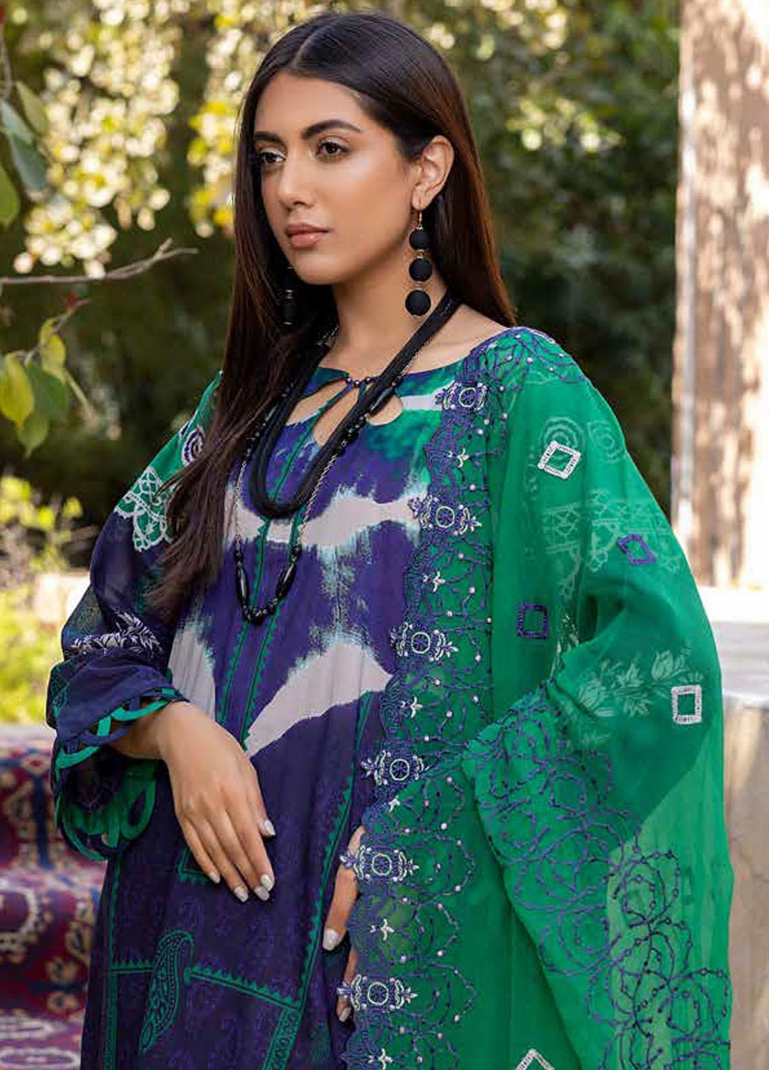 Charizma Embroidered Lawn Suits Unstitched 3 Piece CRZ22-C4 CCS-25 - Summer Collection