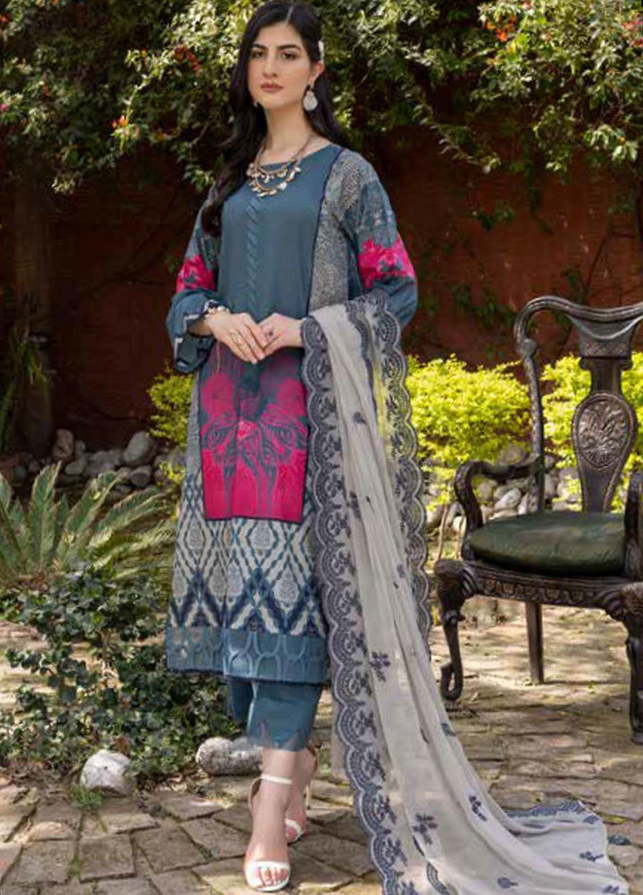 Charizma Embroidered Lawn Suits Unstitched 3 Piece CRZ22-C4 CCS-26 - Summer Collection