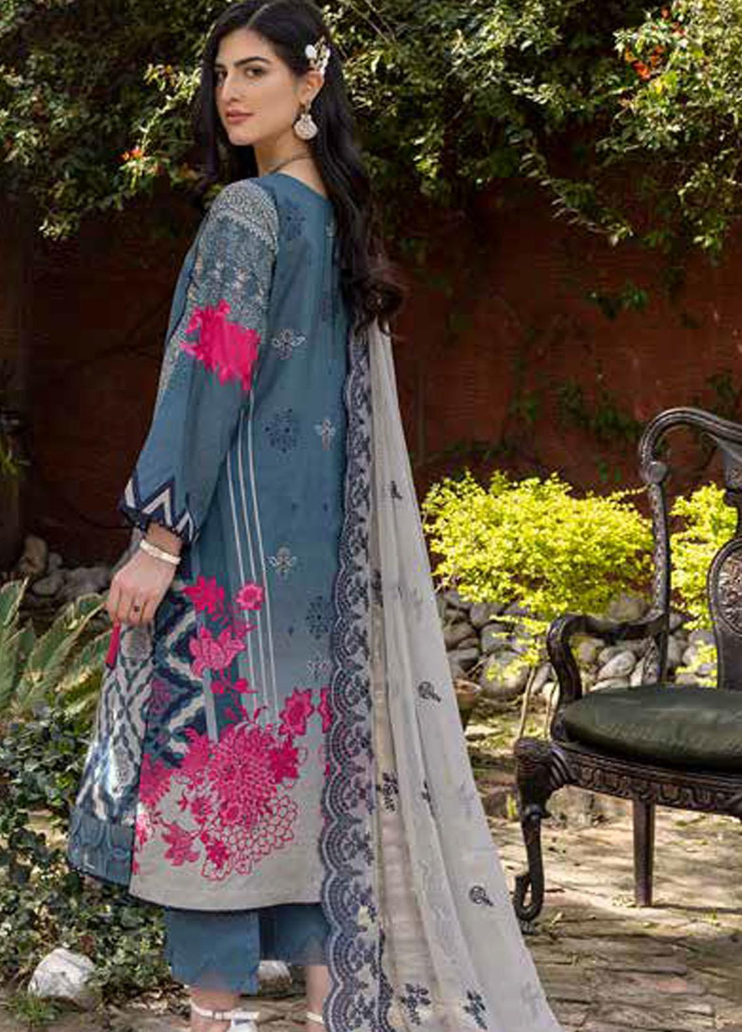 Charizma Embroidered Lawn Suits Unstitched 3 Piece CRZ22-C4 CCS-26 - Summer Collection