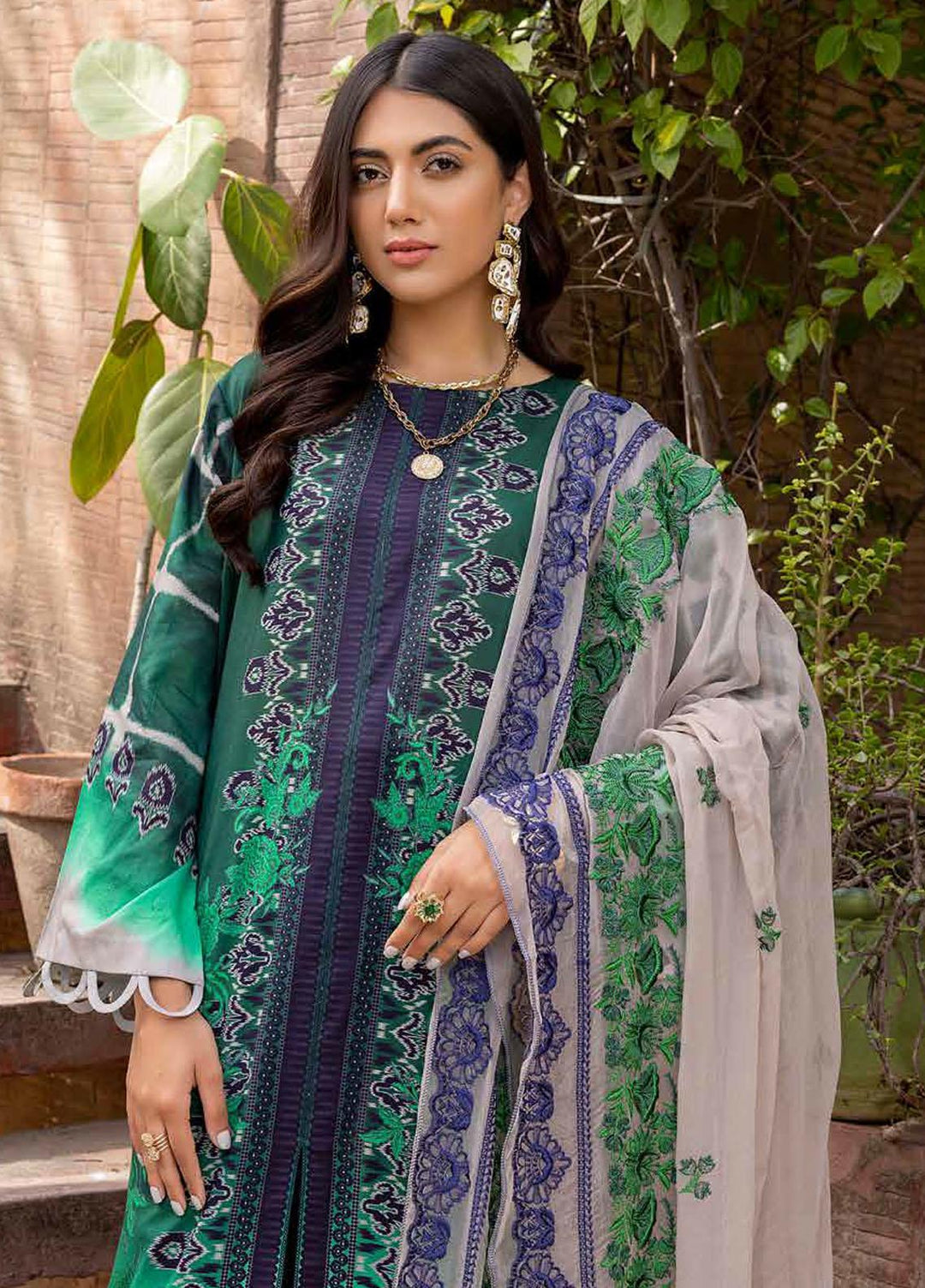 Charizma Embroidered Lawn Suits Unstitched 3 Piece CRZ22-C4 CCS-28 - Summer Collection