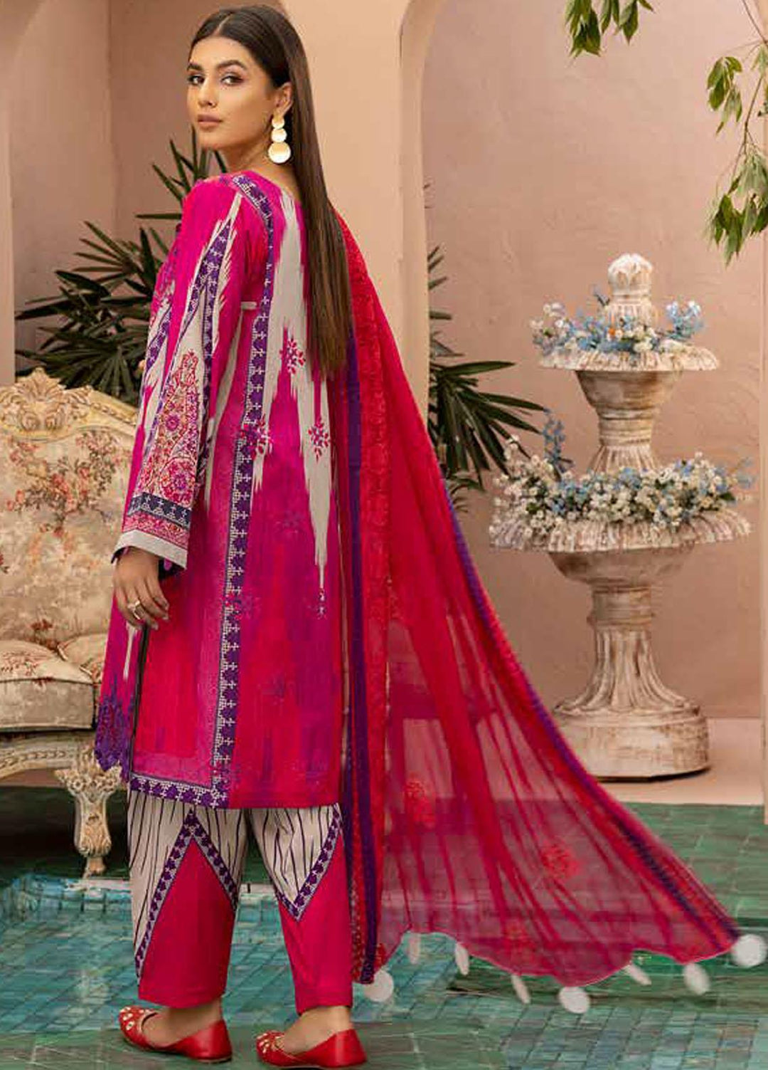 Charizma Embroidered Lawn Suits Unstitched 3 Piece CRZ22-C4 CCS-29 - Summer Collection