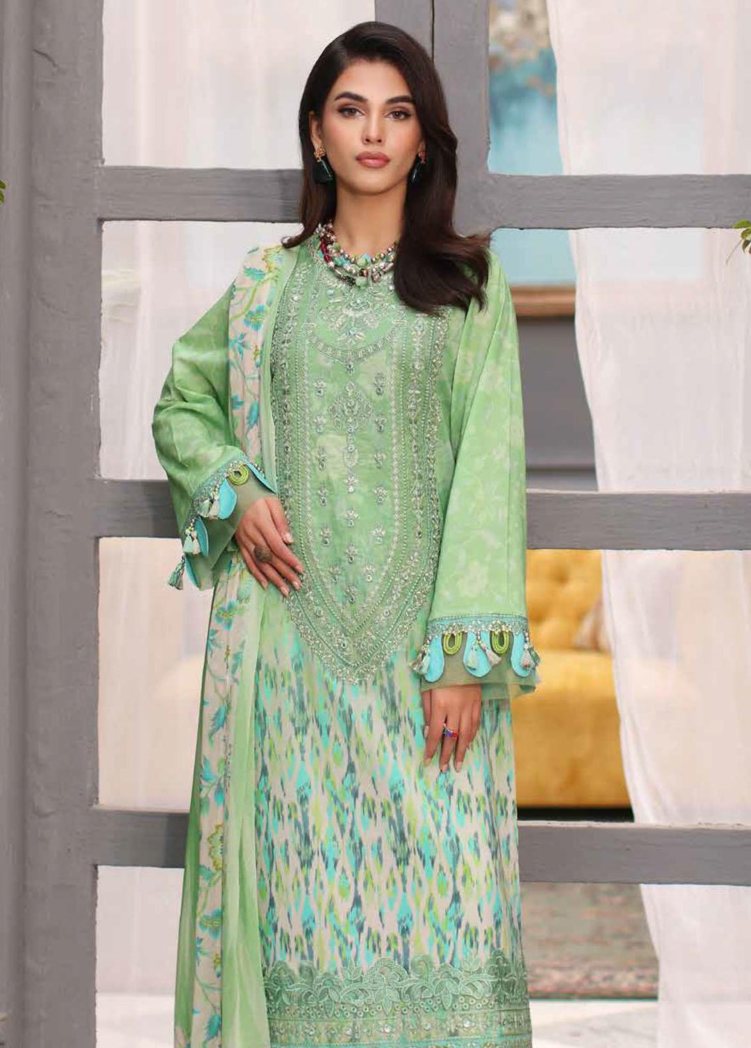 Charizma Embroidered Lawn Suits Unstitched 3 Piece CRZ24C CCS4-01 - Summer Collection