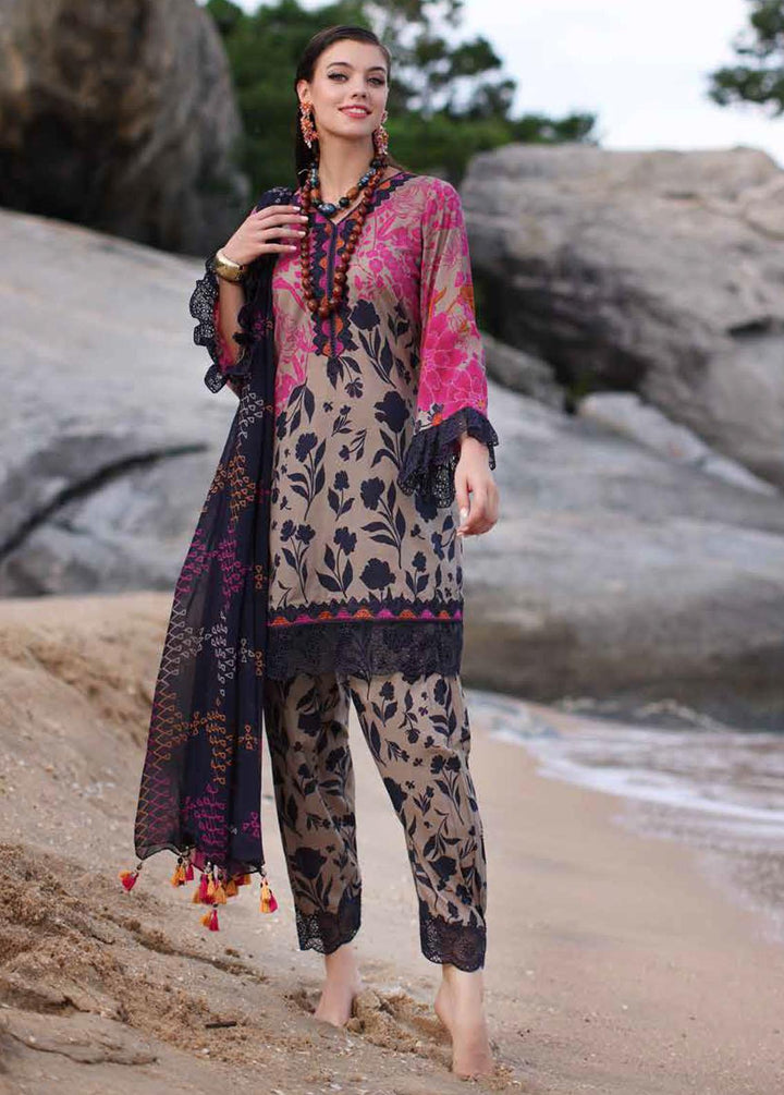 Charizma Embroidered Lawn Suits Unstitched 3 Piece CRZ24C CCS4-02 - Summer Collection