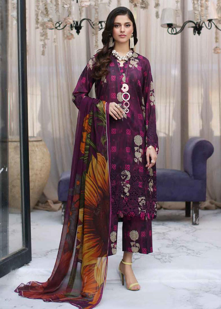 Charizma Embroidered Lawn Suits Unstitched 3 Piece CRZ24C CCS4-03 - Summer Collection