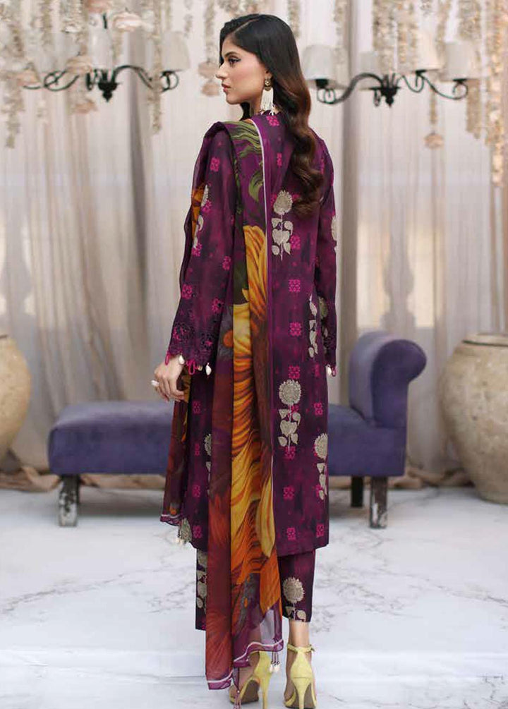 Charizma Embroidered Lawn Suits Unstitched 3 Piece CRZ24C CCS4-03 - Summer Collection