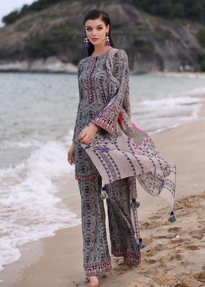 Charizma Embroidered Lawn Suits Unstitched 3 Piece CRZ24C CCS4-04 - Summer Collection
