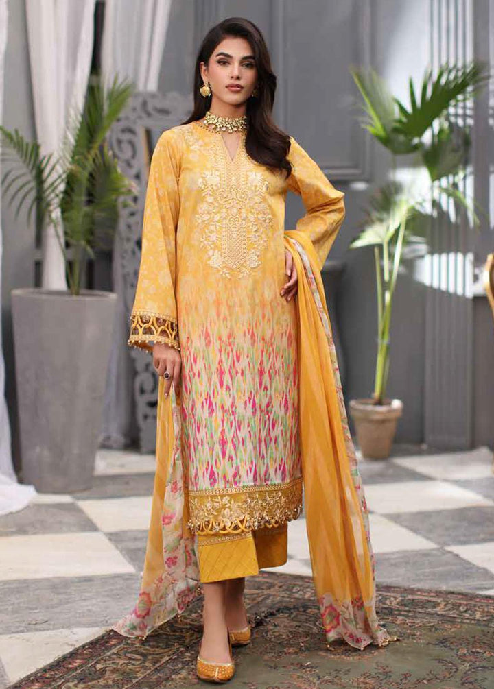 Charizma Embroidered Lawn Suits Unstitched 3 Piece CRZ24C CCS4-07 - Summer Collection