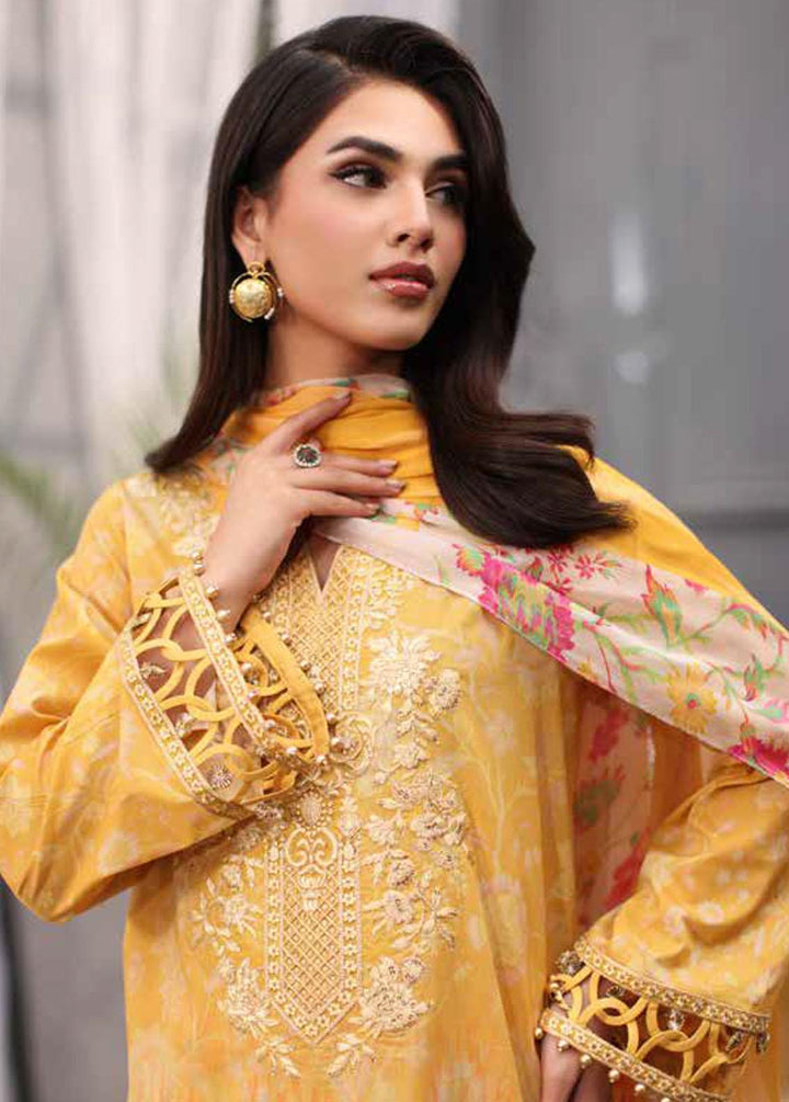 Charizma Embroidered Lawn Suits Unstitched 3 Piece CRZ24C CCS4-07 - Summer Collection