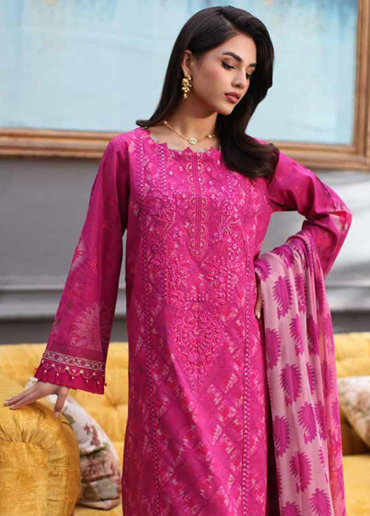 Charizma Embroidered Lawn Suits Unstitched 3 Piece CRZ24C CCS4-08 - Summer Collection