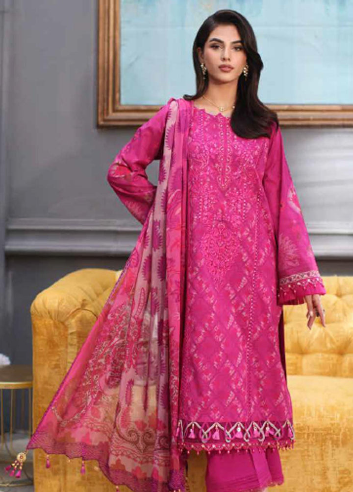 Charizma Embroidered Lawn Suits Unstitched 3 Piece CRZ24C CCS4-08 - Summer Collection