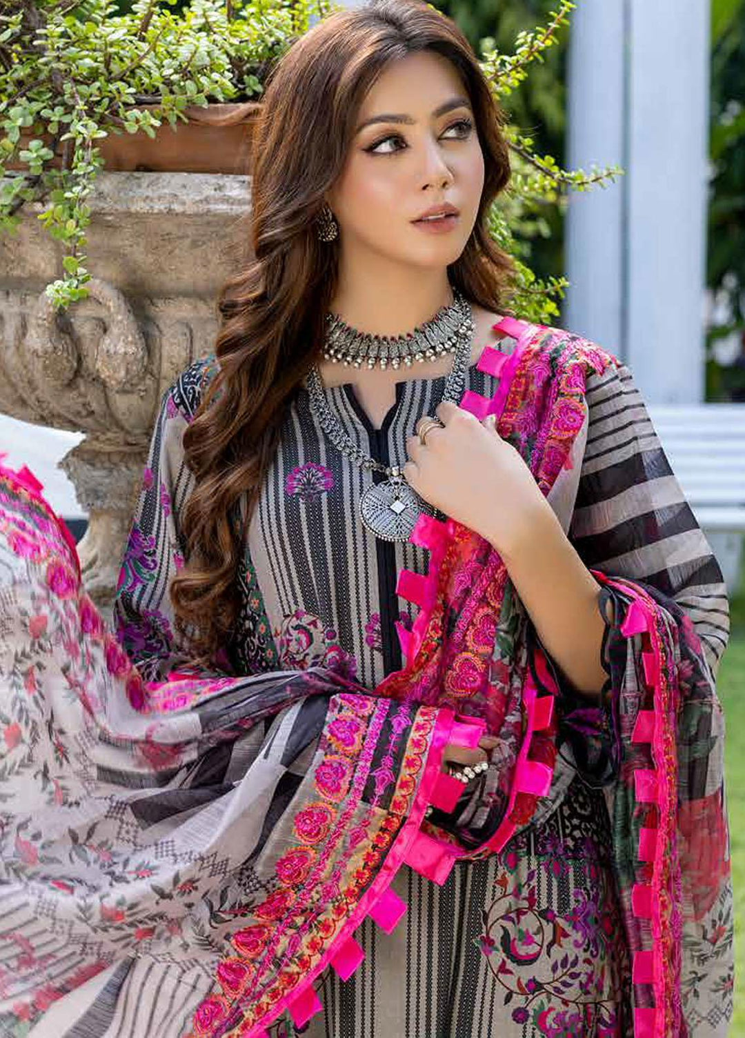 Combination By Charizma Embroidered Linen Suits Unstitched 3 Piece CRZ22LN CCW-01 - Winter Collection