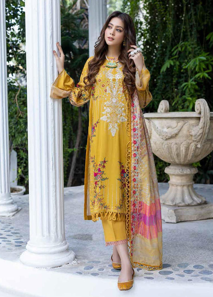Combination By Charizma Embroidered Linen Suits Unstitched 3 Piece CRZ22LN CCW-04 - Winter Collection