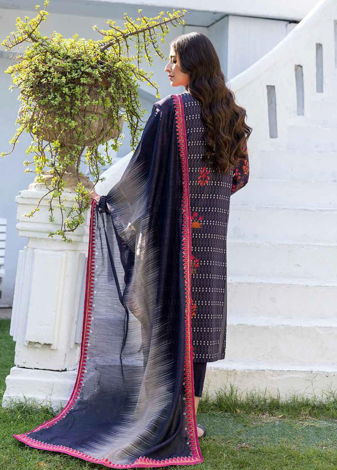 Combination By Charizma Embroidered Linen Suits Unstitched 3 Piece CRZ22LN CCW-07 - Winter Collection