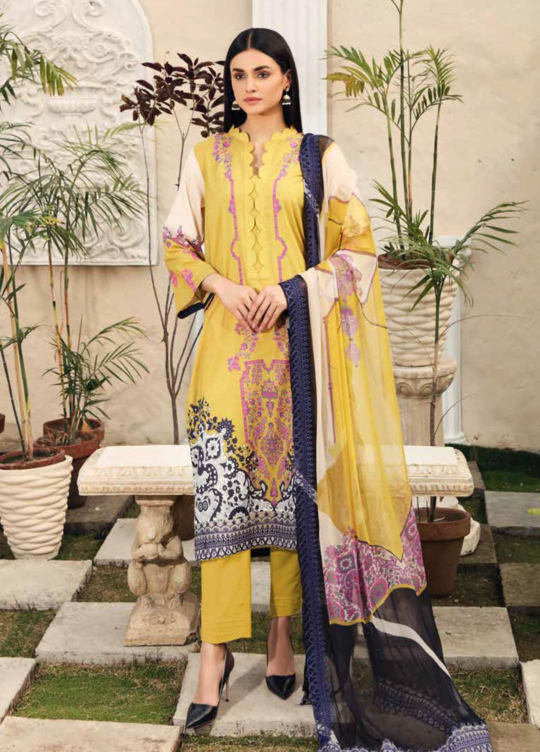 Charizma Embroidered Lawn Suits Unstitched 3 Piece CRZ21CB-1 CCW-02 - Summer Collection