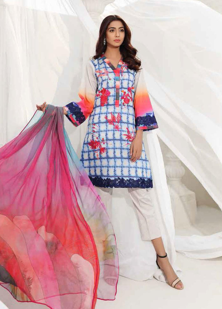 Charizma Embroidered Lawn Suits Unstitched 3 Piece CRZ21CB-1 CCW-03 - Summer Collection