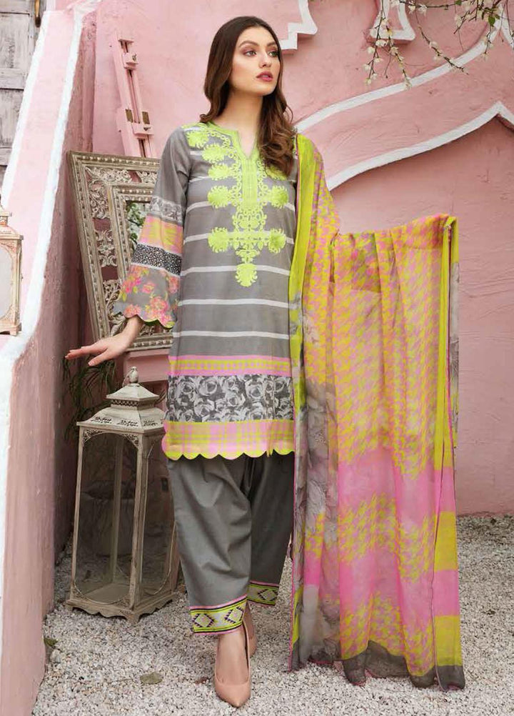 Charizma Embroidered Lawn Suits Unstitched 3 Piece CRZ21CB-1 CCW-06 - Summer Collection