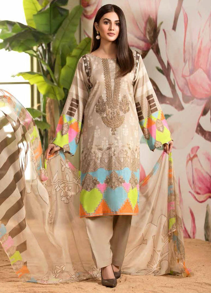Charizma Embroidered Lawn Suits Unstitched 3 Piece CRZ21CB-1 CCW-11 - Summer Collection