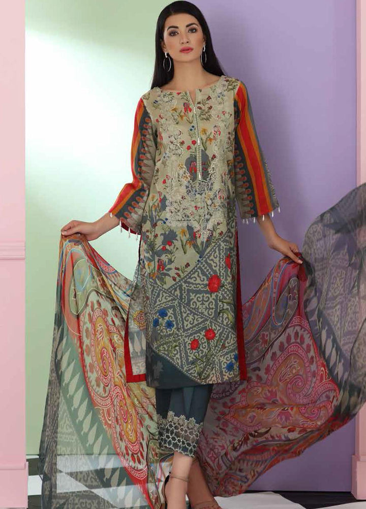 Charizma Embroidered Lawn Suits Unstitched 3 Piece CRZ21CB-1 CCW-12 - Summer Collection
