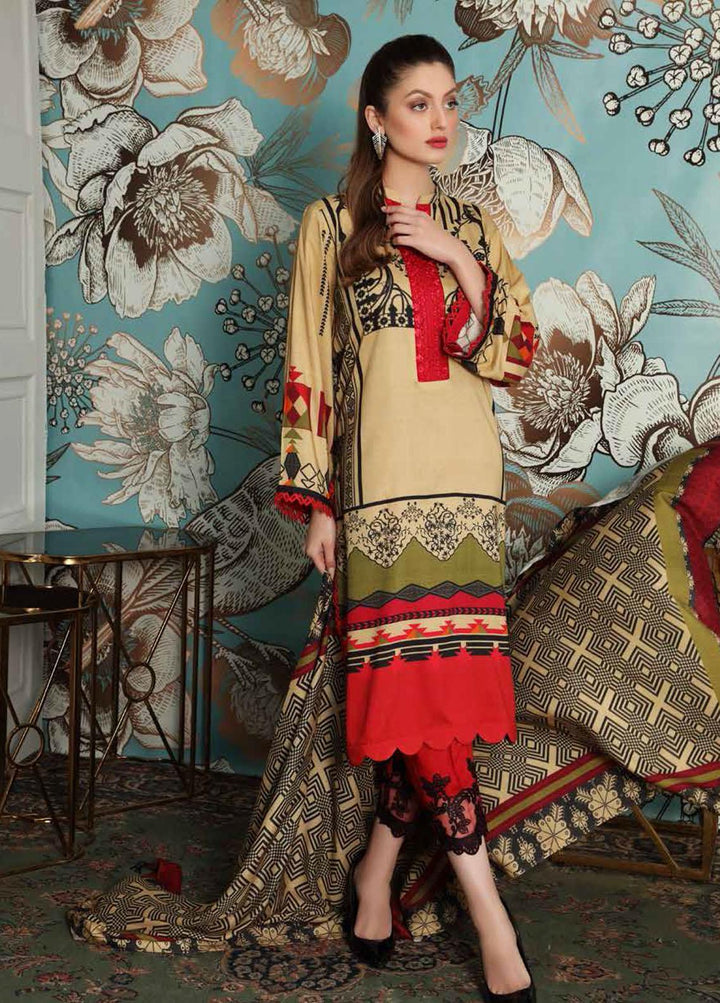 Charizma Embroidered Linen Suits Unstitched 3 Piece CRZ21FW 10 - Winter Collection