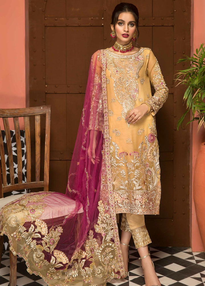 Diamond Dust By Charizma Embroidered Chiffon Suits Unstitched 3 Piece CRZ21DD 04 - Premium Collection
