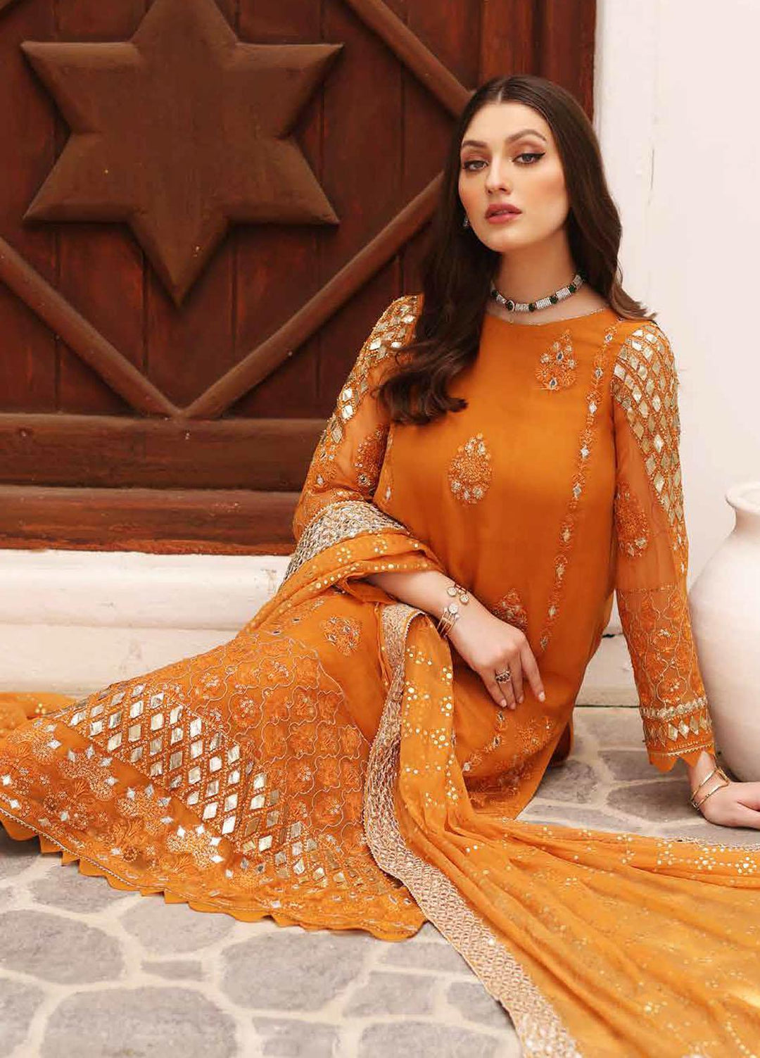 Diamond Dust By Charizma Embroidered Chiffon Suits Unstitched 3 Piece CRZ23DD DD-03 - Premium Collection