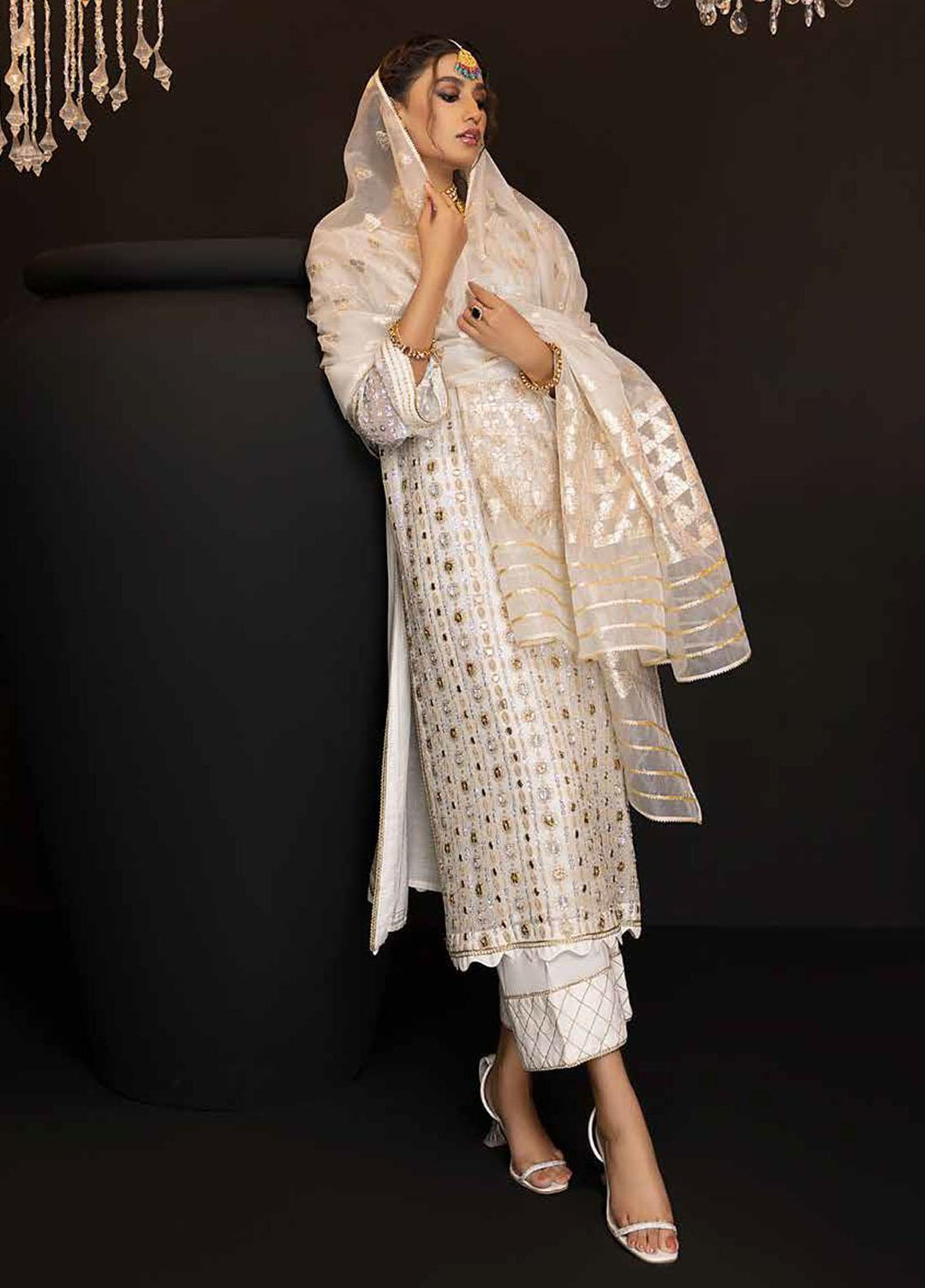 Diamond Dust By Charizma Embroidered Chiffon Suits Unstitched 3 Piece CRZ23DD DD-04 - Premium Collection