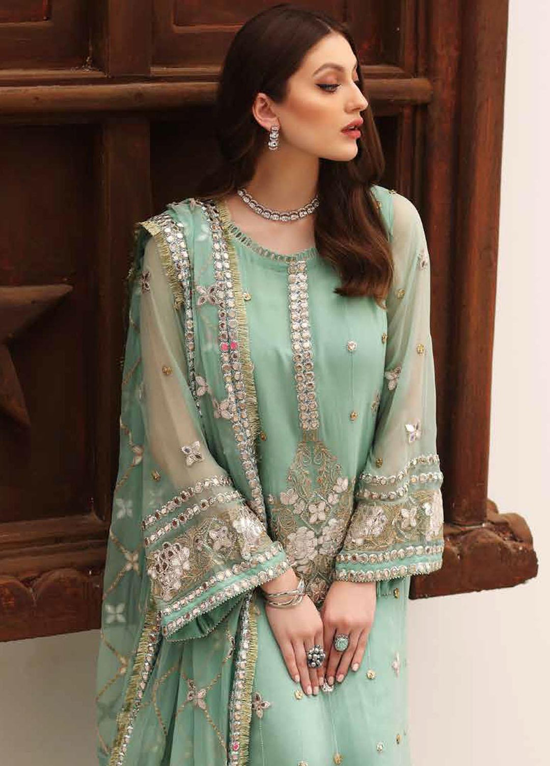 Diamond Dust By Charizma Embroidered Chiffon Suits Unstitched 3 Piece CRZ23DD DD-07 - Premium Collection