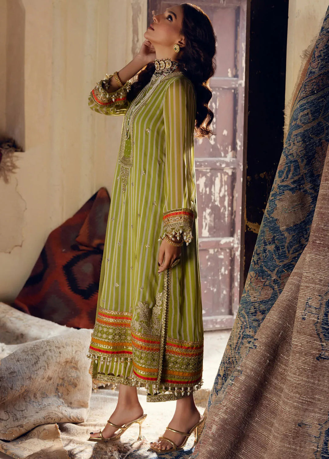 Charizma Embroidered Chiffon Suits Unstitched 4 Piece CR25LV VSL5-19 - Luxury Collection