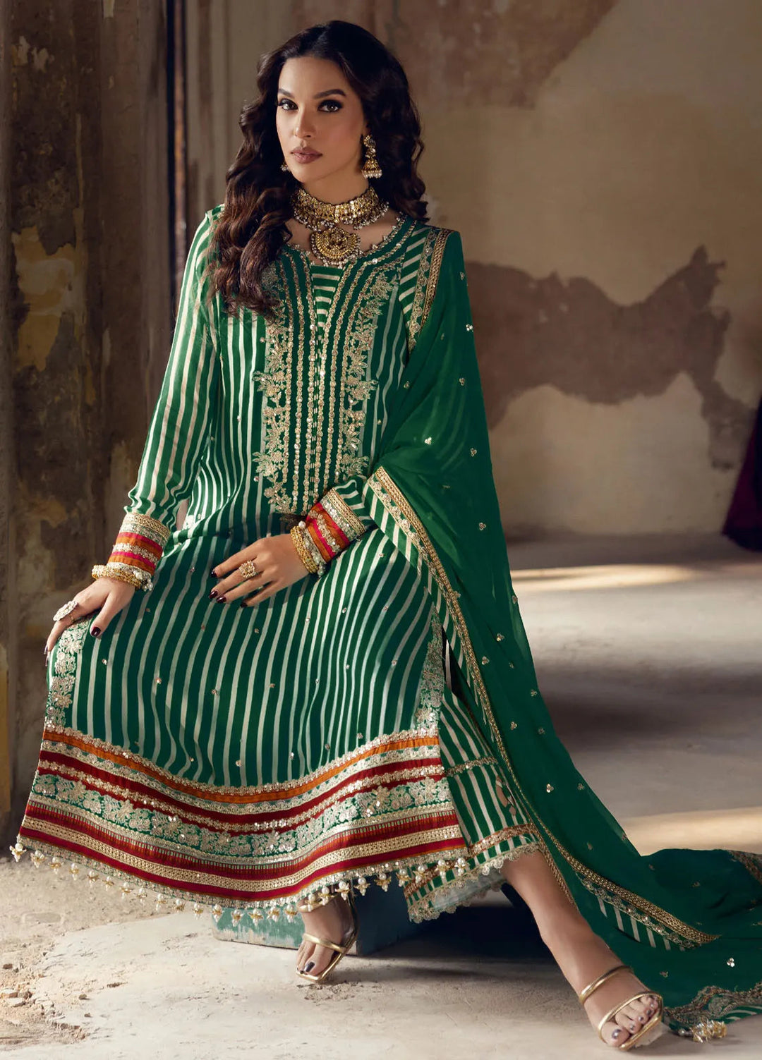 Charizma Embroidered Chiffon Suits Unstitched 4 Piece CR25LV VSL5-20 - Luxury Collection