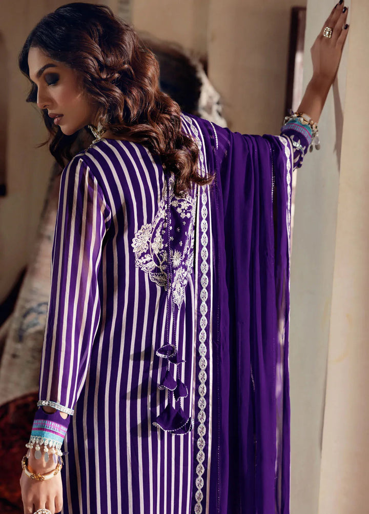 Charizma Embroidered Chiffon Suits Unstitched 4 Piece CR25LV VSL5-21 - Luxury Collection