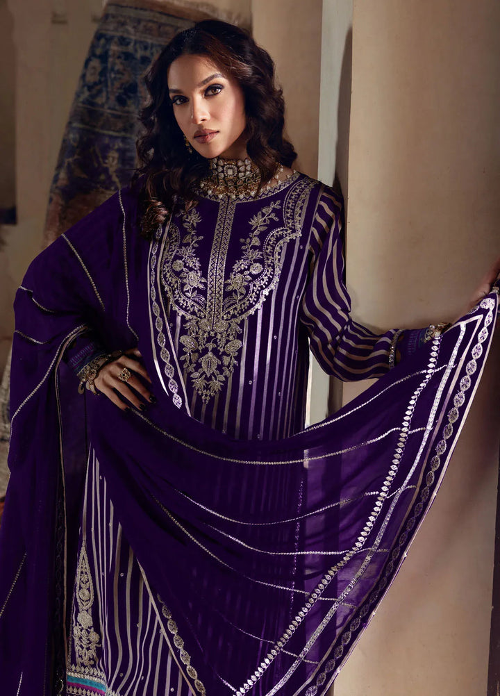 Charizma Embroidered Chiffon Suits Unstitched 4 Piece CR25LV VSL5-21 - Luxury Collection