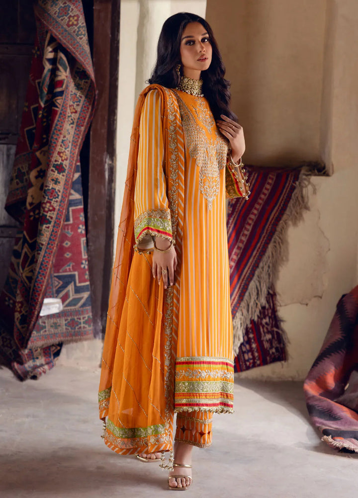 Charizma Embroidered Chiffon Suits Unstitched 4 Piece CR25LV VSL5-23 - Luxury Collection