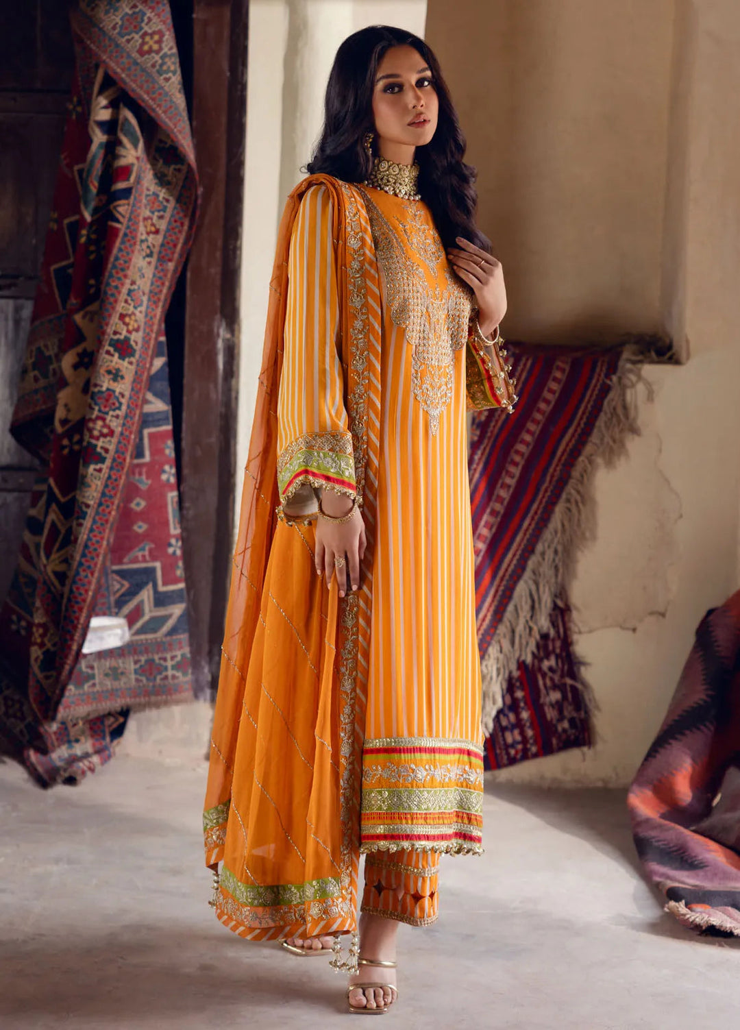 Charizma Embroidered Chiffon Suits Unstitched 4 Piece CR25LV VSL5-23 - Luxury Collection