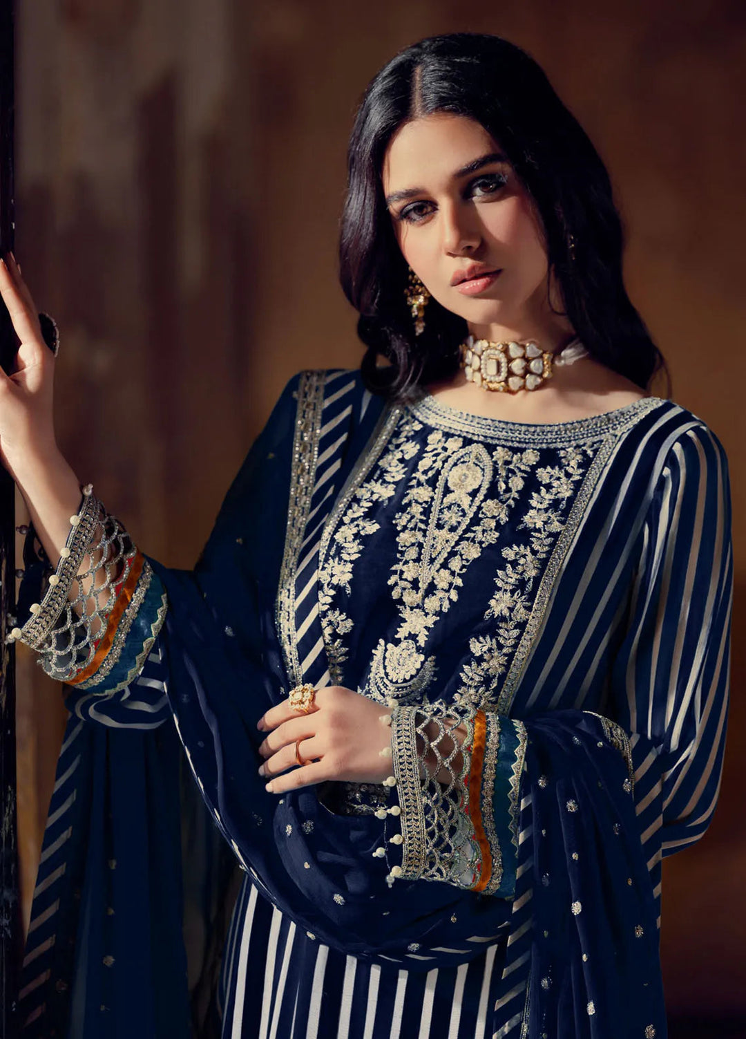Charizma Embroidered Chiffon Suits Unstitched 4 Piece CR25LV VSL5-24 - Luxury Collection