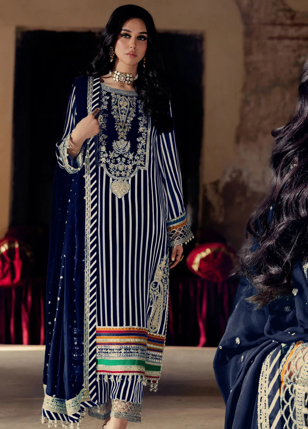 Charizma Embroidered Chiffon Suits Unstitched 4 Piece CR25LV VSL5-24 - Luxury Collection