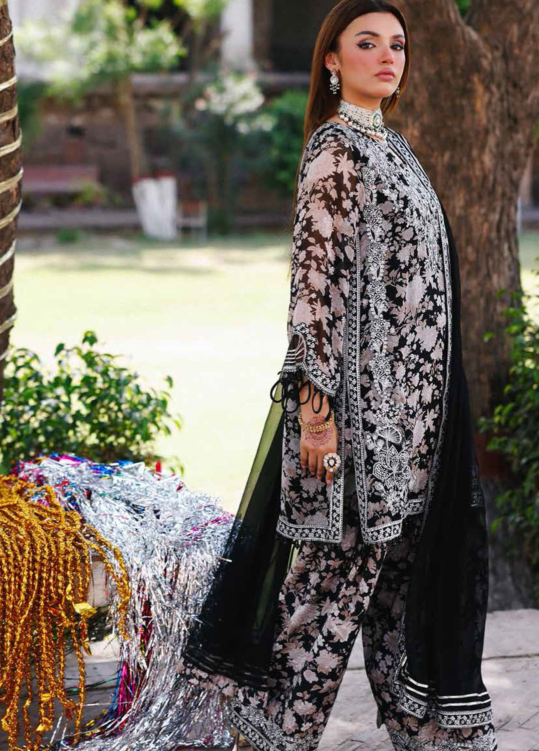 Charizma Embroidered Chiffon Suits Unstitched 4 Piece CRZ25VSL VSL25-15 - Formals Collection
