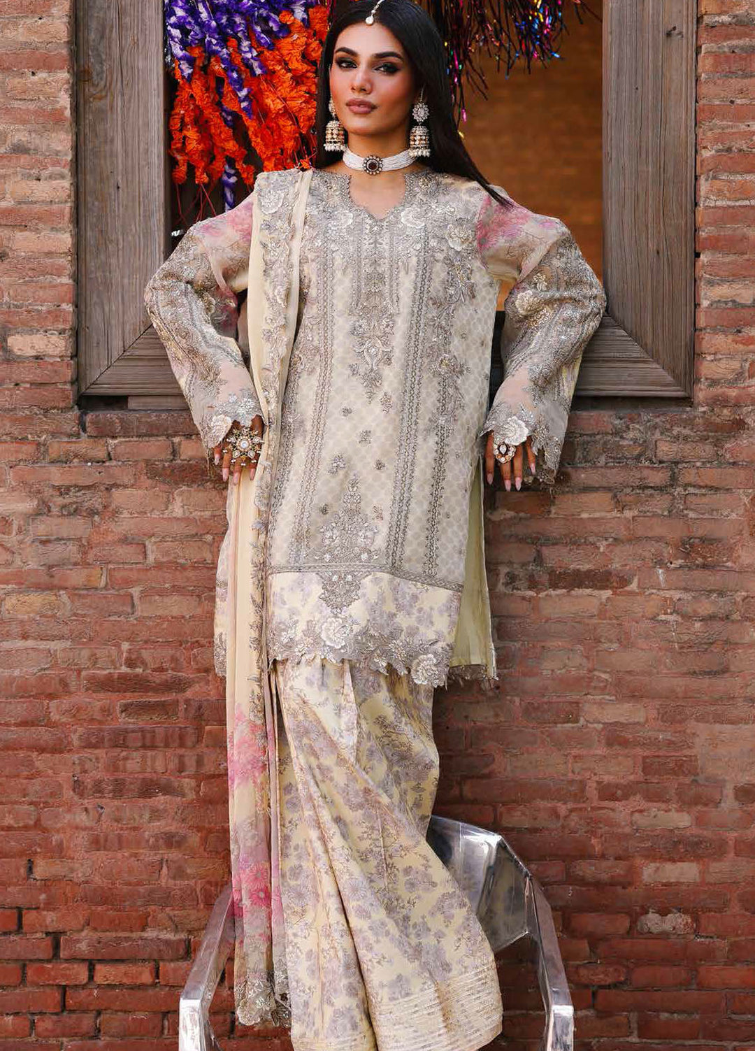 Charizma Embroidered Chiffon Suits Unstitched 4 Piece CRZ25VSL VSL25-21 - Formals Collection