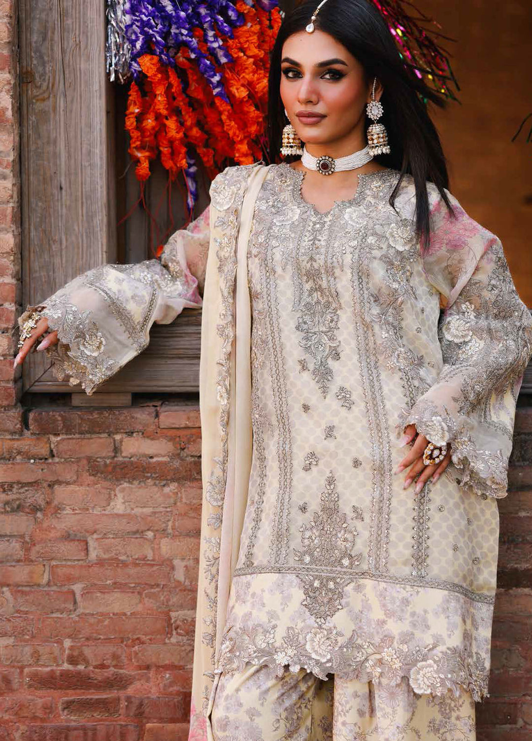 Charizma Embroidered Chiffon Suits Unstitched 4 Piece CRZ25VSL VSL25-21 - Formals Collection