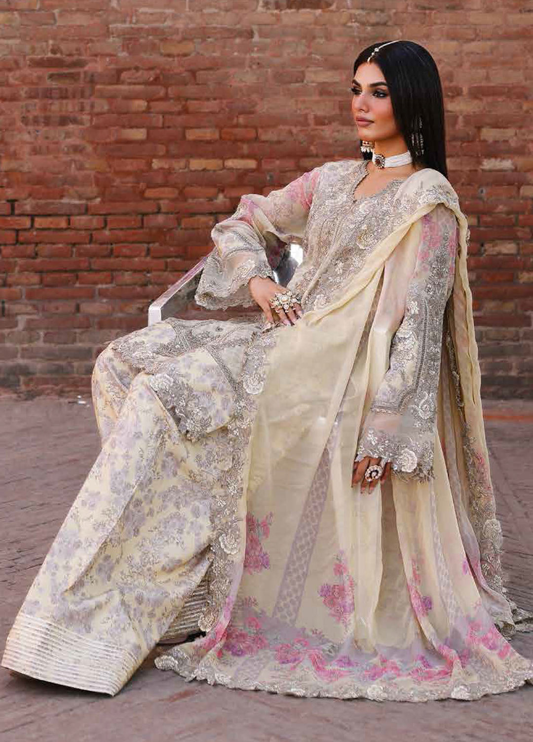 Charizma Embroidered Chiffon Suits Unstitched 4 Piece CRZ25VSL VSL25-21 - Formals Collection