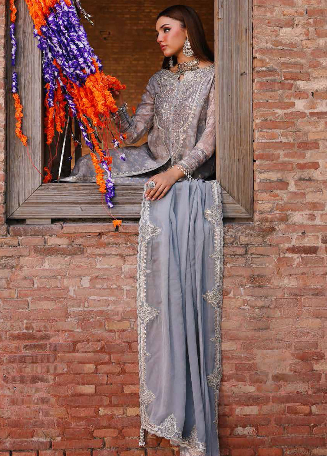 Charizma Embroidered Chiffon Suits Unstitched 4 Piece CRZ25VSL VSL25-22 - Formals Collection