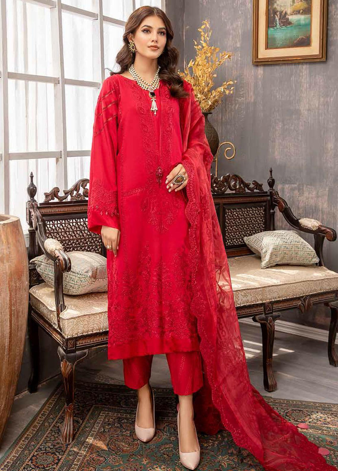 Charizma Embroidered Karandi Suits Unstitched 3 Piece CRZ21KW CKR-11 - Winter Collection