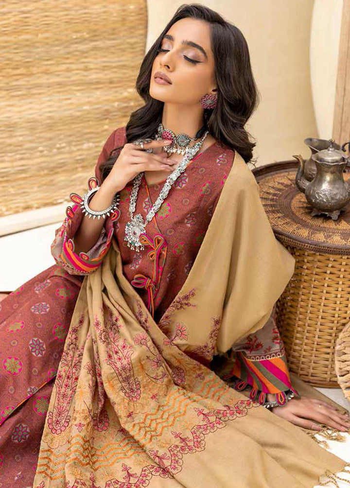 Charizma Embroidered Khaddar Suits Unstitched 3 Piece CRZ22WK CKD 04 - Winter Collection