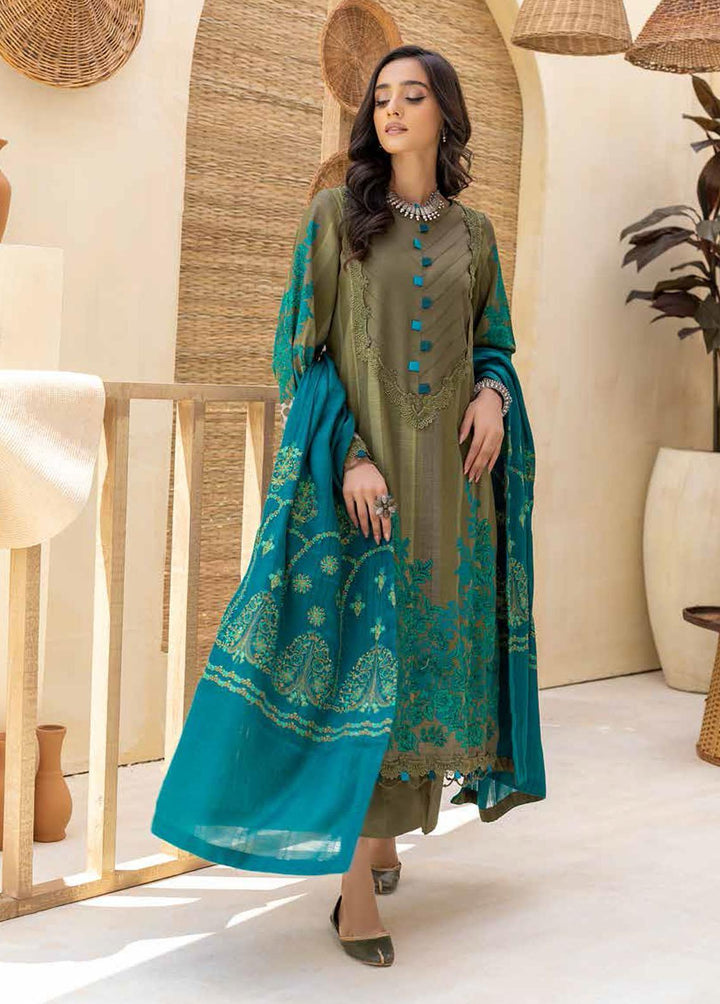 Charizma Embroidered Khaddar Suits Unstitched 3 Piece CRZ22WK CKD 05 - Winter Collection
