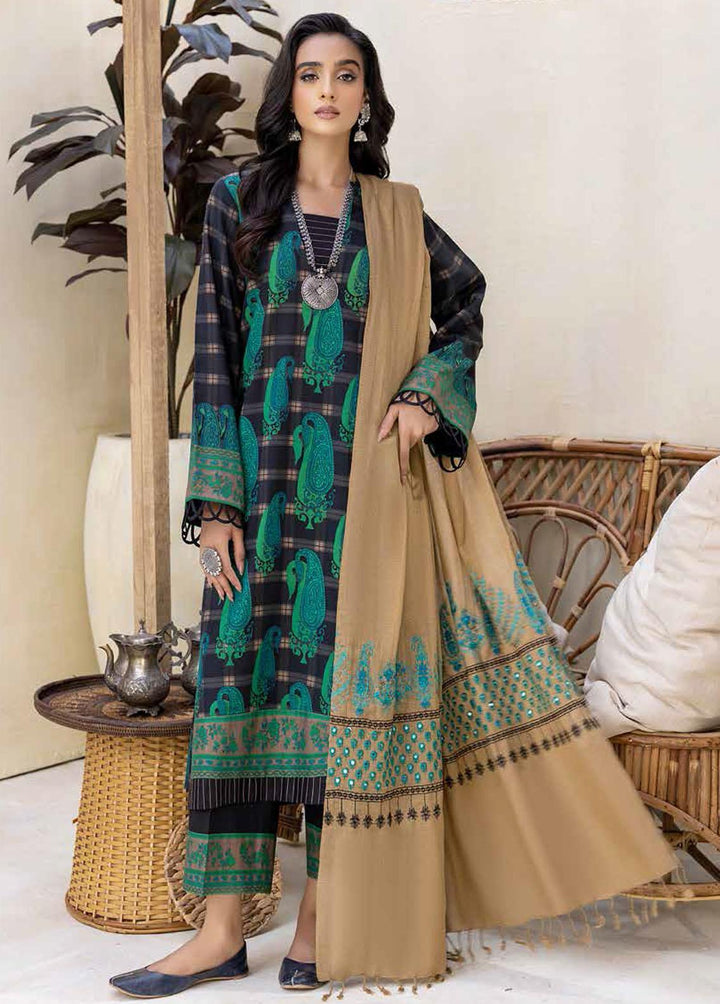 Charizma Embroidered Khaddar Suits Unstitched 3 Piece CRZ22WK CKD 07 - Winter Collection