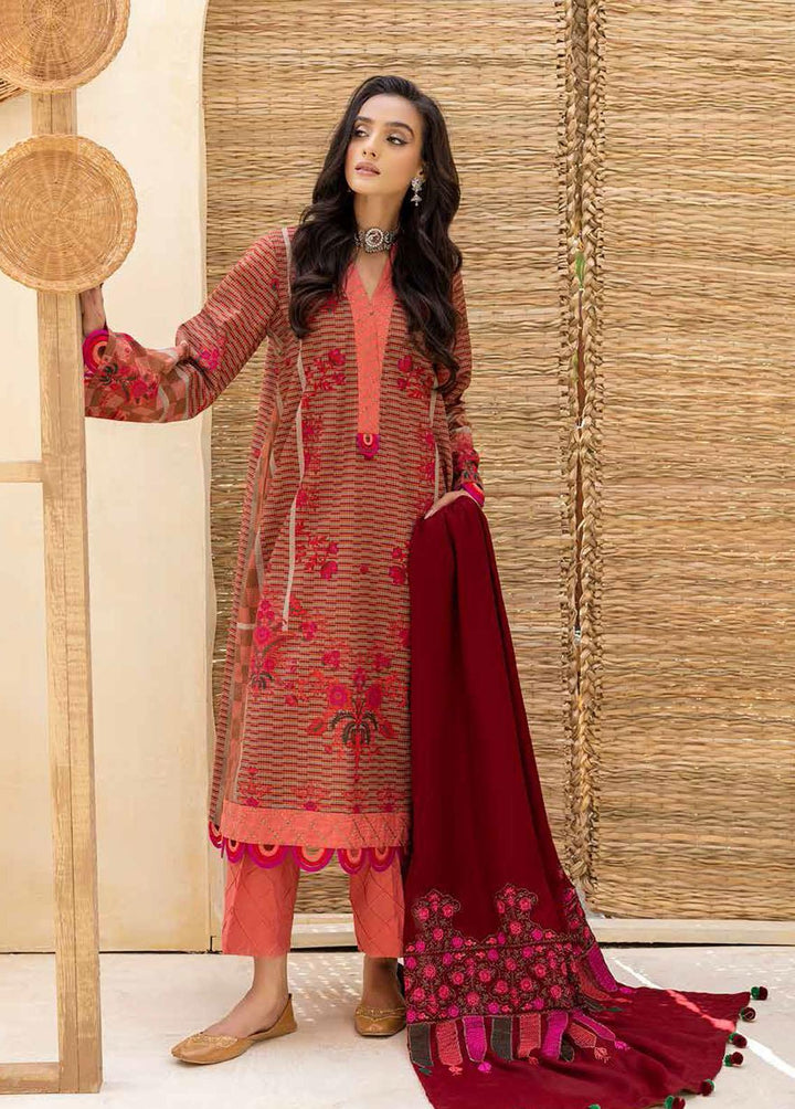 Charizma Embroidered Khaddar Suits Unstitched 3 Piece CRZ22WK CKD 10 - Winter Collection