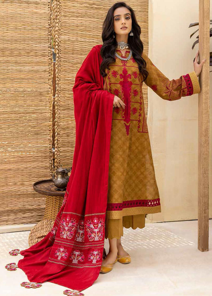 Charizma Embroidered Khaddar Suits Unstitched 3 Piece CRZ22WK CKD 11 - Winter Collection